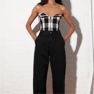 🖤🤍NWT! MARA HOFFMAN BUFFALO CHECK TOP